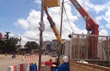 Traffic Signalisation Works under Kampala Flyover Project